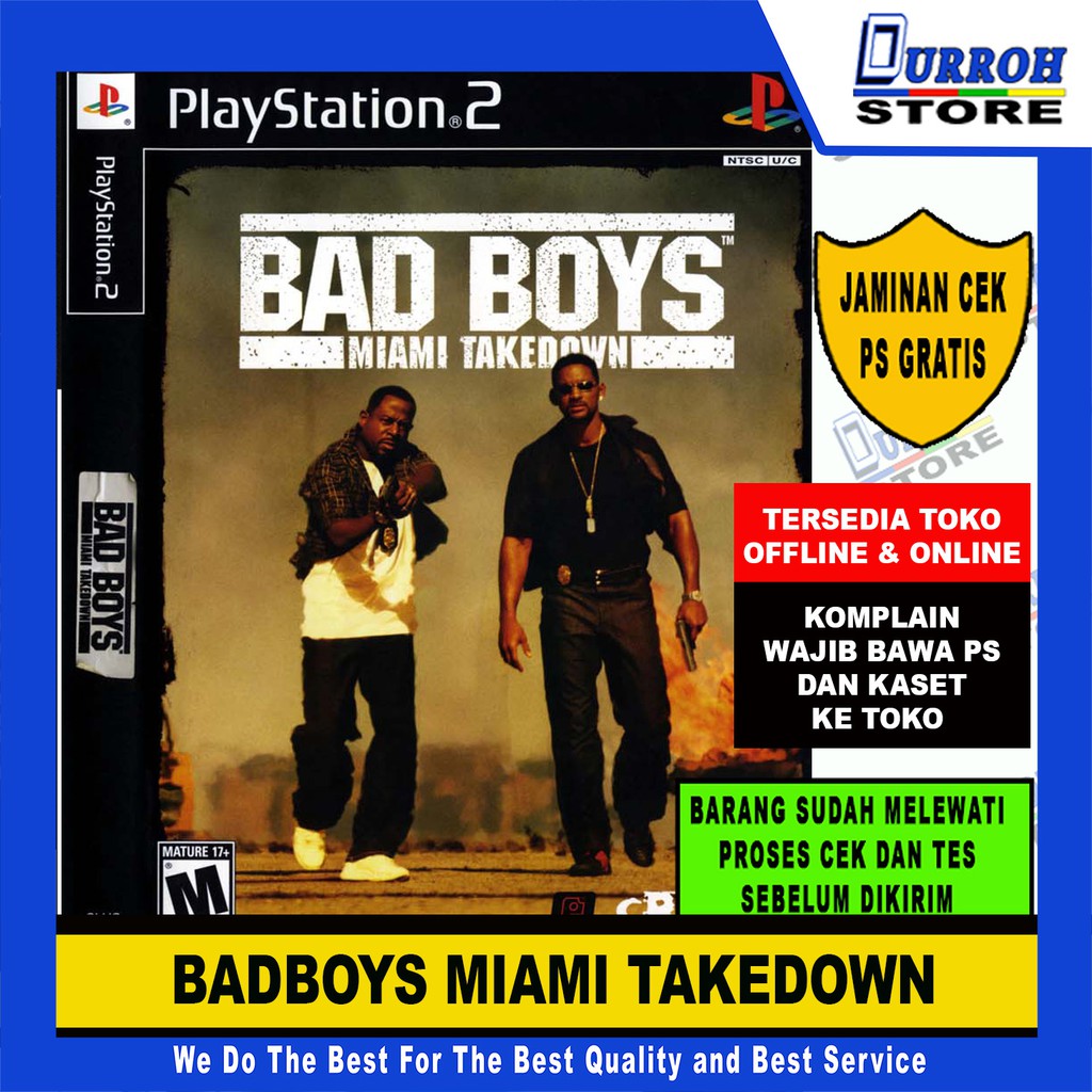 KASET GAME PS2 / PLAYSTATION 2 BAD BOY 1 MIAMI TAKEDOWN