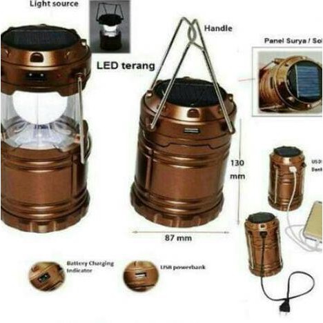 Ready Stock Emergency Lamp Lantern Tenaga Surya Charger Batrei