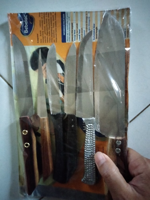 Paket Pisau Super Hemat Isi 6 Anti Karat Tajam (lancip)