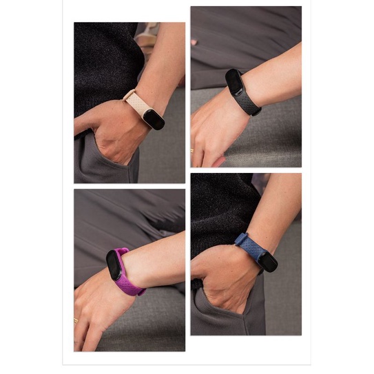 Strap Pengganti Mi Band 5/6 dan Amazfit Band 5 Braided Pattern TPU Silicone