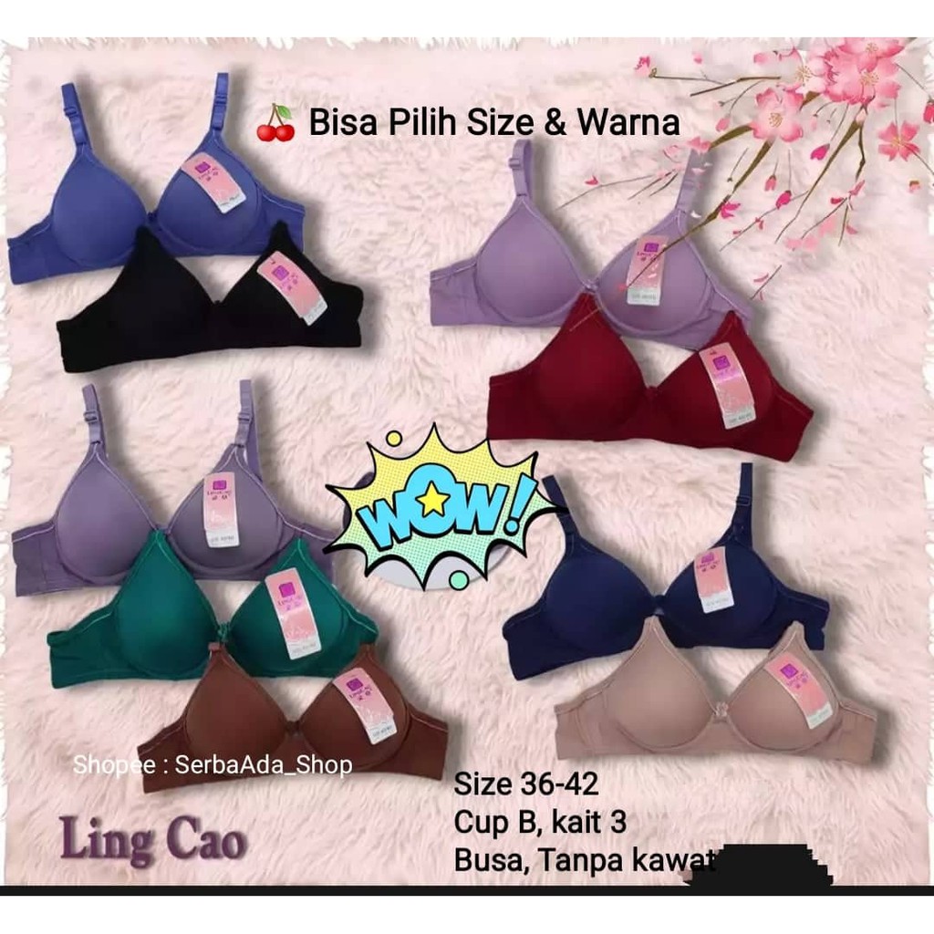 Bra Ling Cao B5 Size 36 - 42  Tanpa Kawat