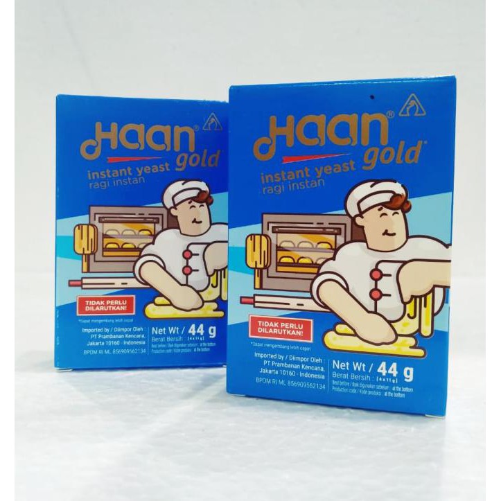 

Ragi HAAN GOLD Instant Yeast Sachet 11gr FREE ONGKIR Kode 814