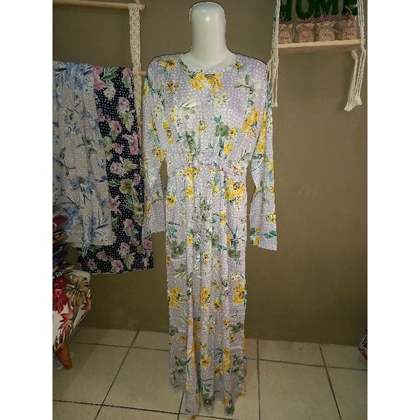 Daster menyusui bukaan samping / Daster menyusui bukaan kanan kiri/Daster busui panjang polkadot