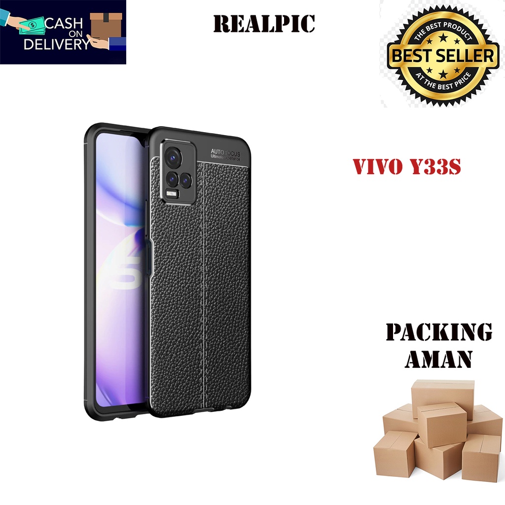 Case Auto Focus Vivo Y33s Leather Experience SoftCase Slim Ultimate / Casing Kulit