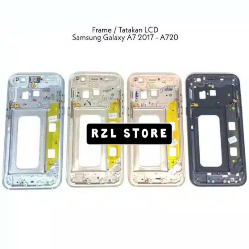 FRAME LCD SAMSUNG A7 2017 A720 TULANG TENGAH TATAKAN DUDUKAN LCD SAMSUNG A7 2017 A720 ORIGINAL