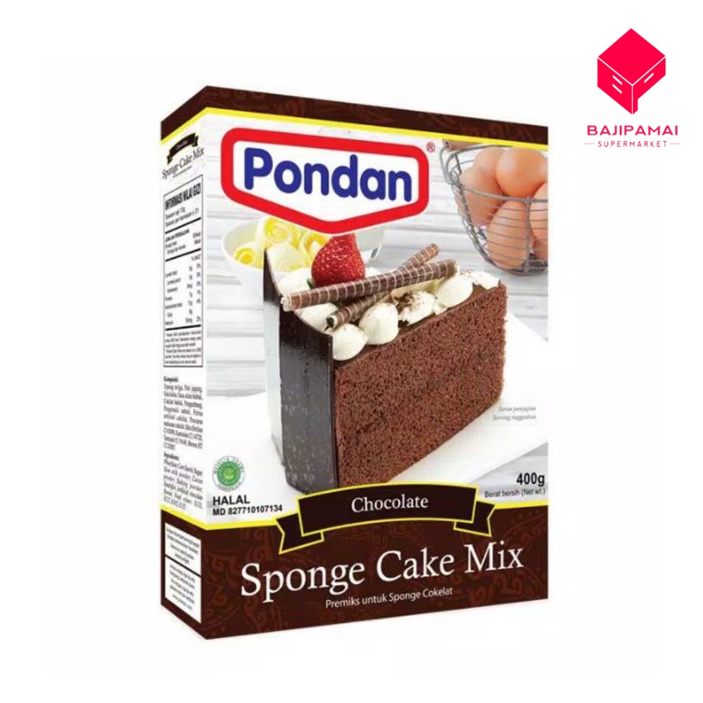 

Pondan Sponge Cake Mix Coklat 400 gr