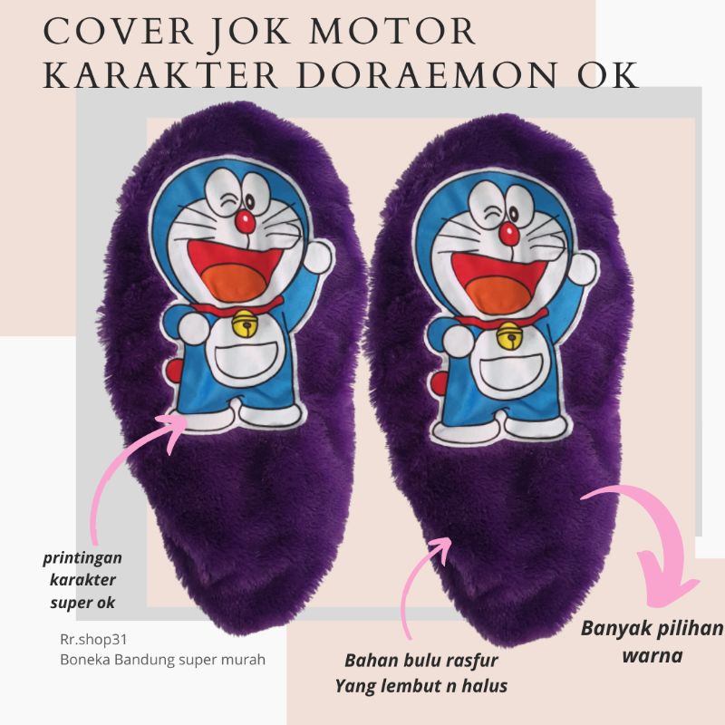 cover jok motor karakter doraemon ok