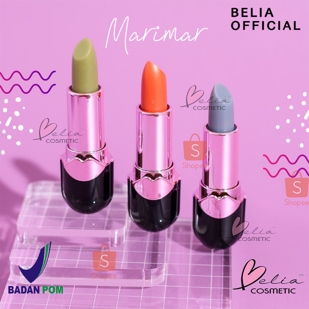 ❤ BELIA ❤ MARIMAR illusion moisture lipstick merubah warna BLUE | ORANGE | GREEN 3.7g Xi Xiu ✔️BPOM