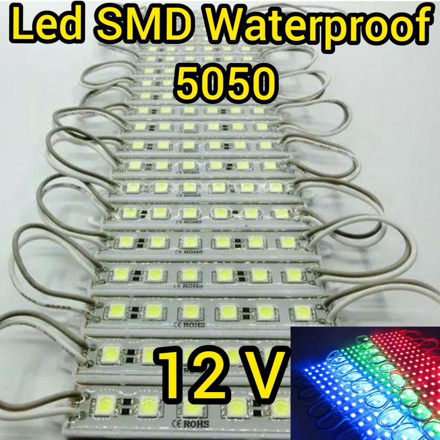 Modul LED SMD 5050 Waterproof 6 Led 12V