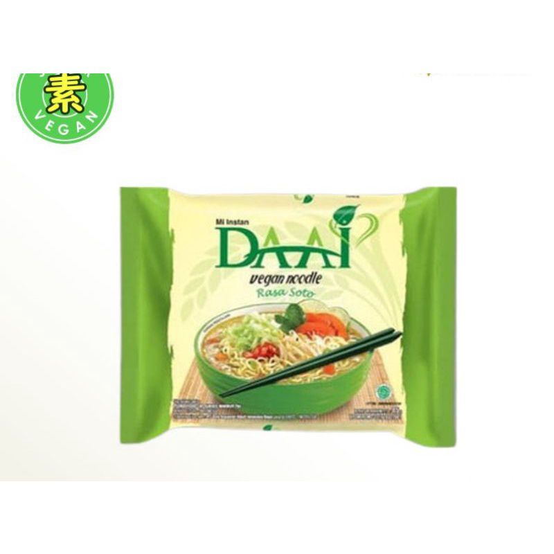 Mie Instan DAAI Vegan Vegetarian Halal 100% Soto Goreng Kari