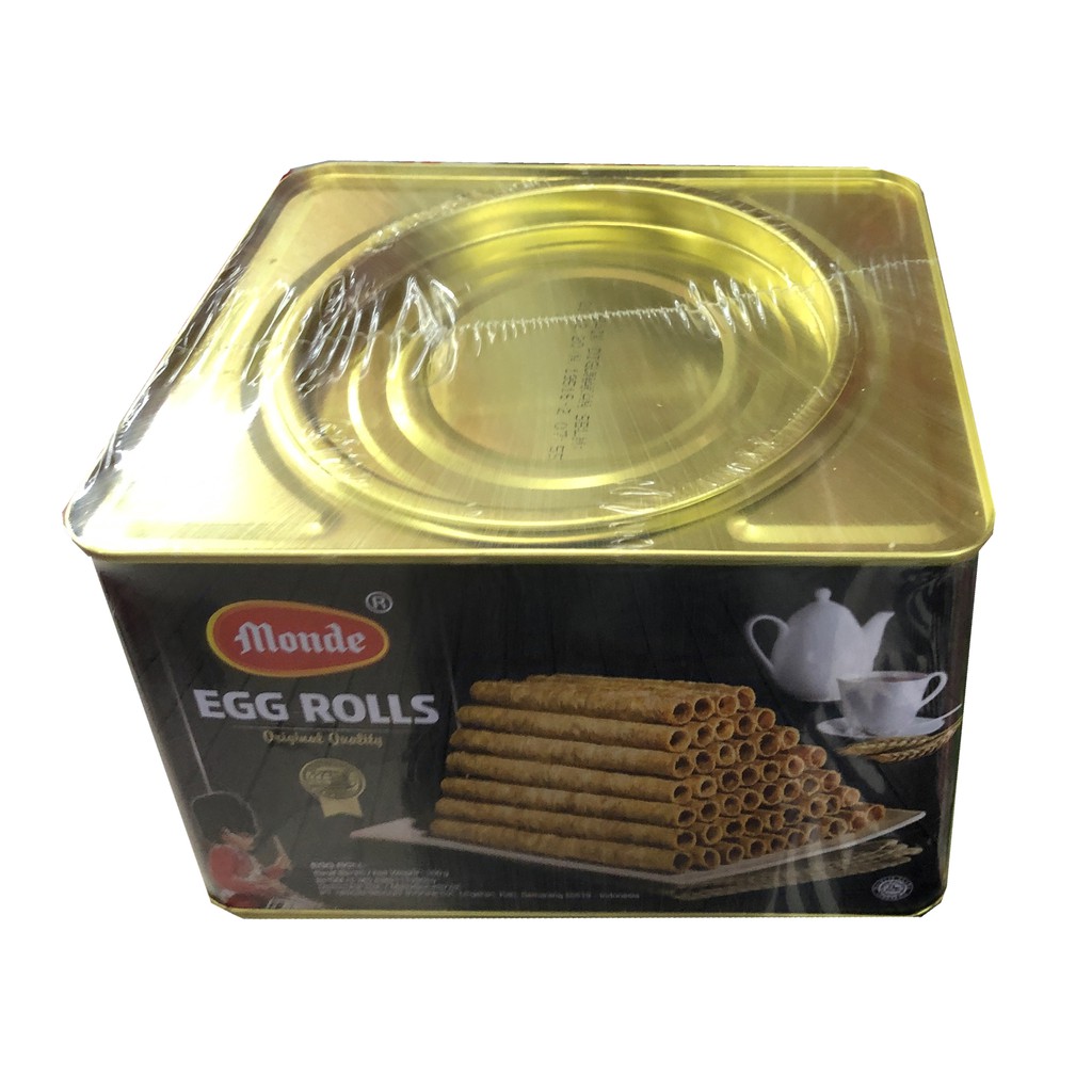 Monde Egg Roll 300gr Kemasan Kaleng Wafer Eggroll Serena Monde Wafer Stick Waffer Stik Lebaran Kaleng Kotak Rasa Gurih Telur Gulung Mondegg