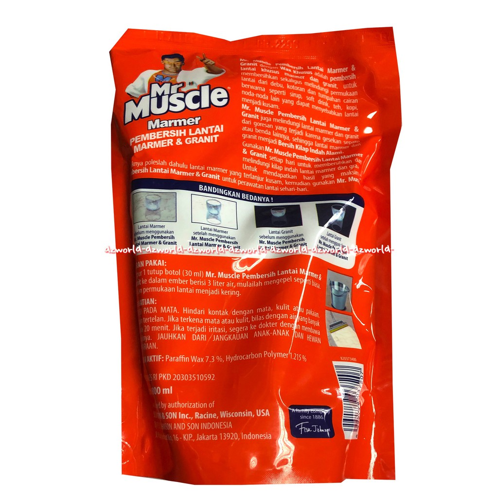 Mr Muscle Marmer 800ml Pembersih Lantai Bersih Mengkilap Jasmine Refill