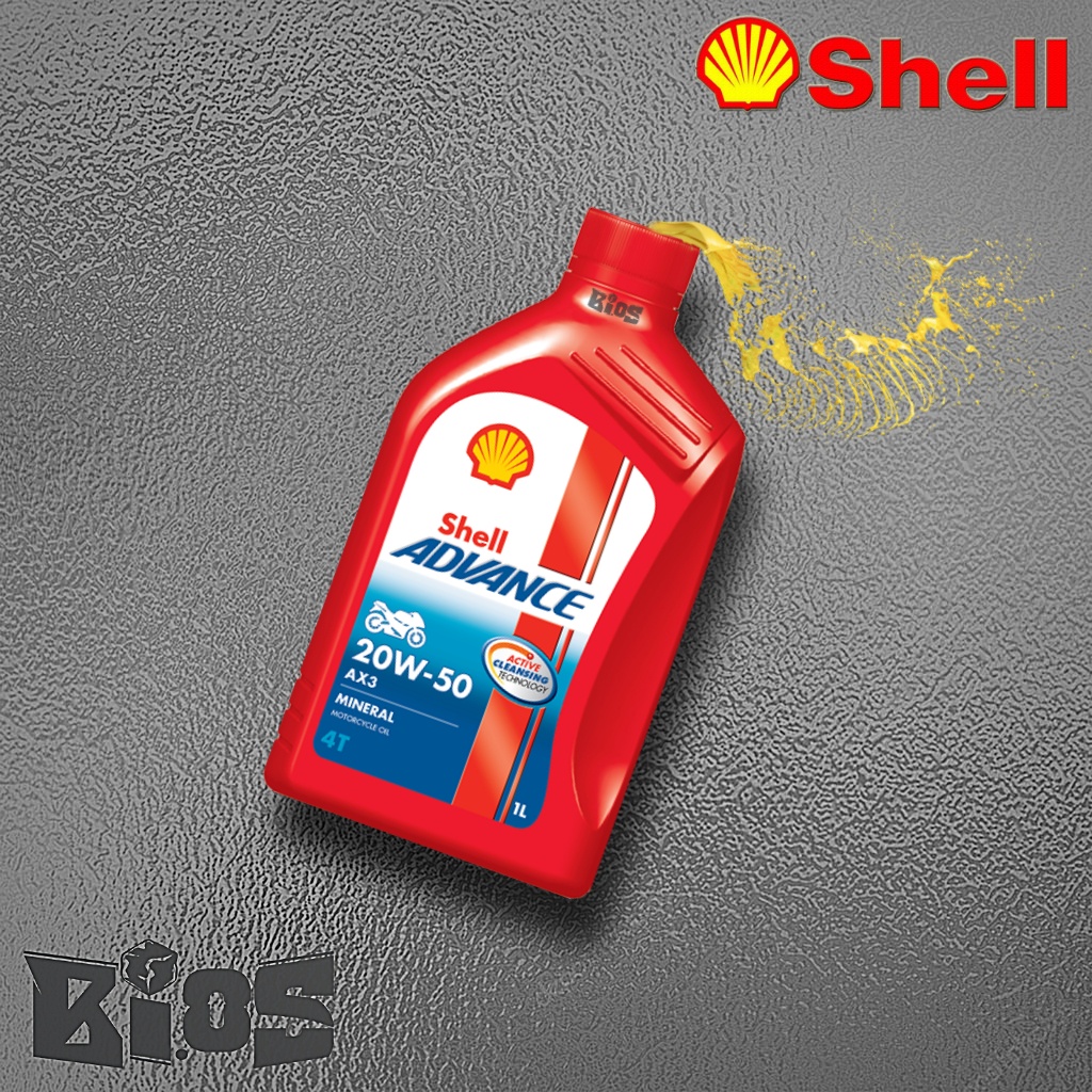 SHELL ADVANCE AX3 20W50 MA 1L OLI MESIN 4T