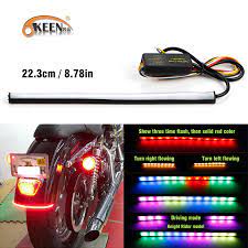 Lampu LED RGB Rem SEIN BELOK Motor Mobil Flexibel 23 cm RGB Lampu Plat belakang Motor harga per 1 buah