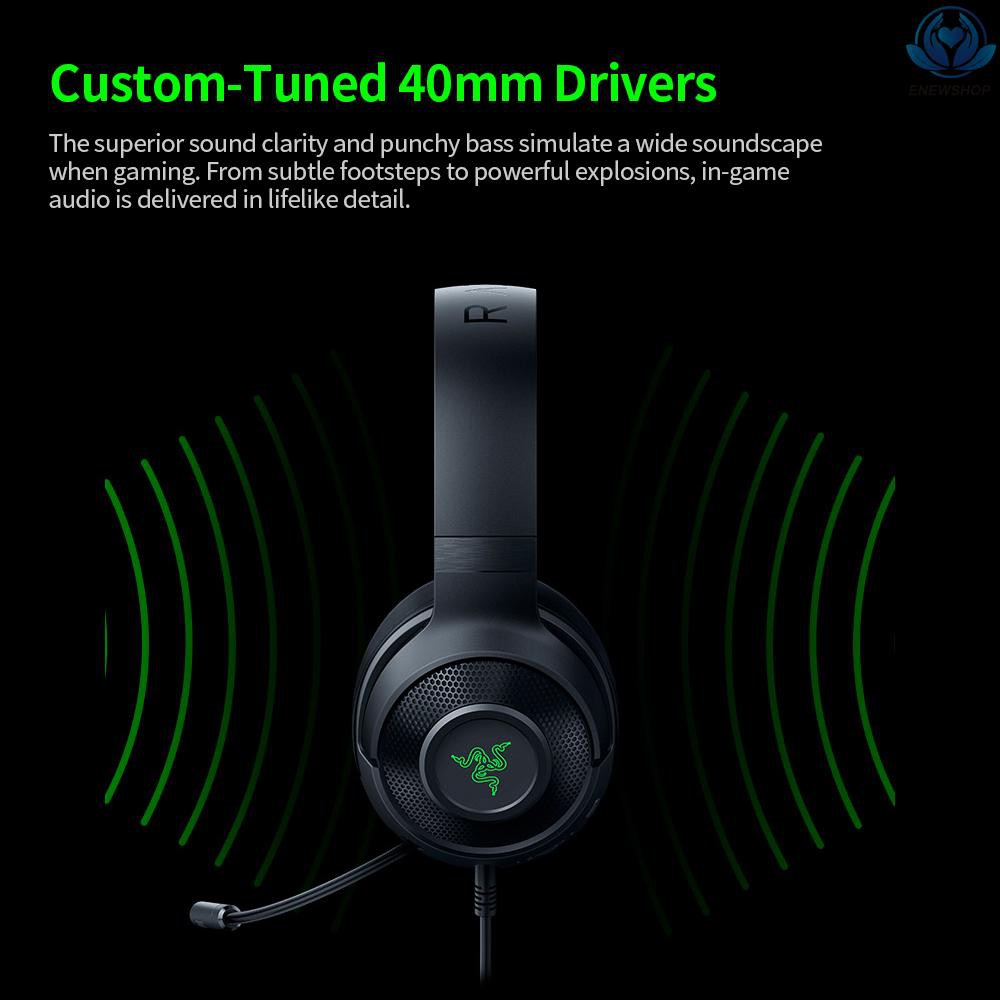 Headset Gaming Razer Kraken X Usb 7 1 Surround Sound Ultra Ringan Dapat Ditekuk Dengan Mikrofon Kustom Tuned 40mm Shopee Indonesia