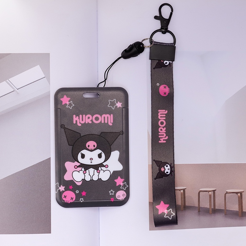 Holder Gantungan Kunci Bentuk Anime Sanrio Kuromi Bahan Plastik