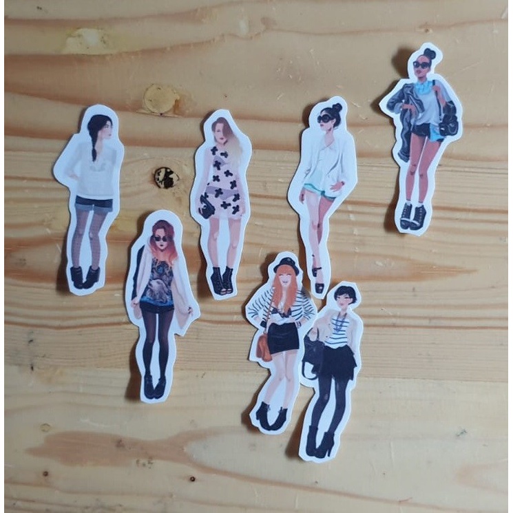 Journaling Deco - Girls Sticker - Stiker Bujo Motif Girls_05 (10pcs)