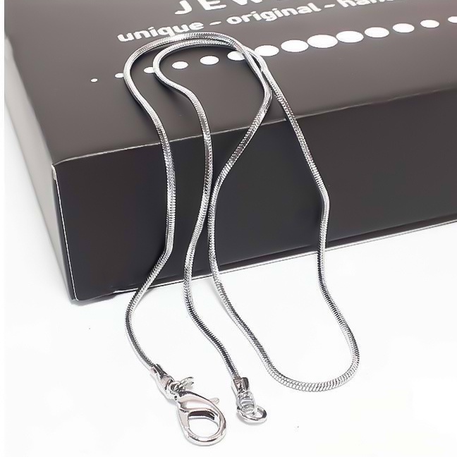 Kalung Belut Titanium Silver Perhiasan Pria / Wanita Perhiasan Fashion Kekinian