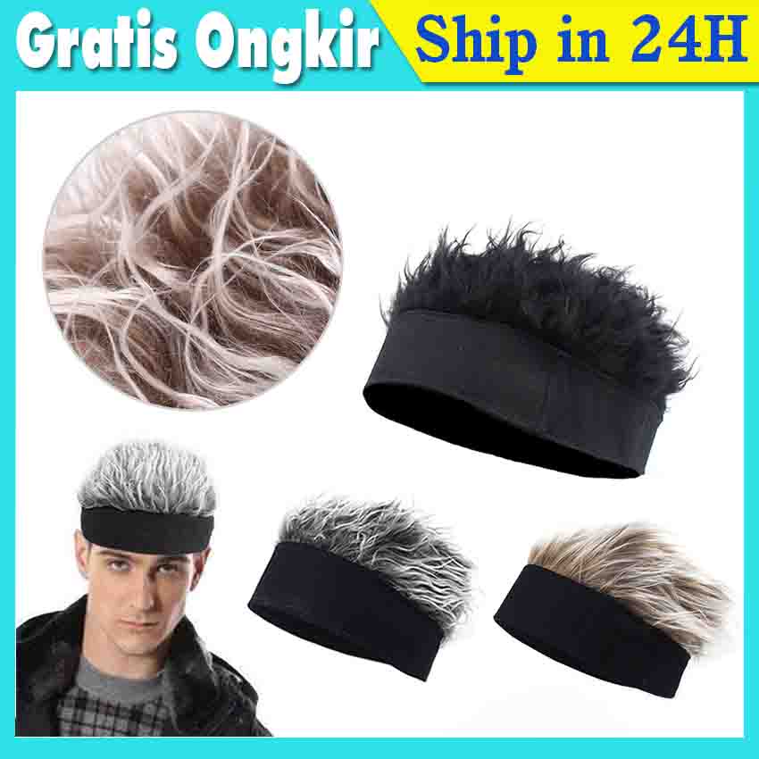 WIG MODEL TOPI UNIK RAMBUT PALSU SINTETIS LAKI KOSTUM AKSESORIS COSPLAY ANIME