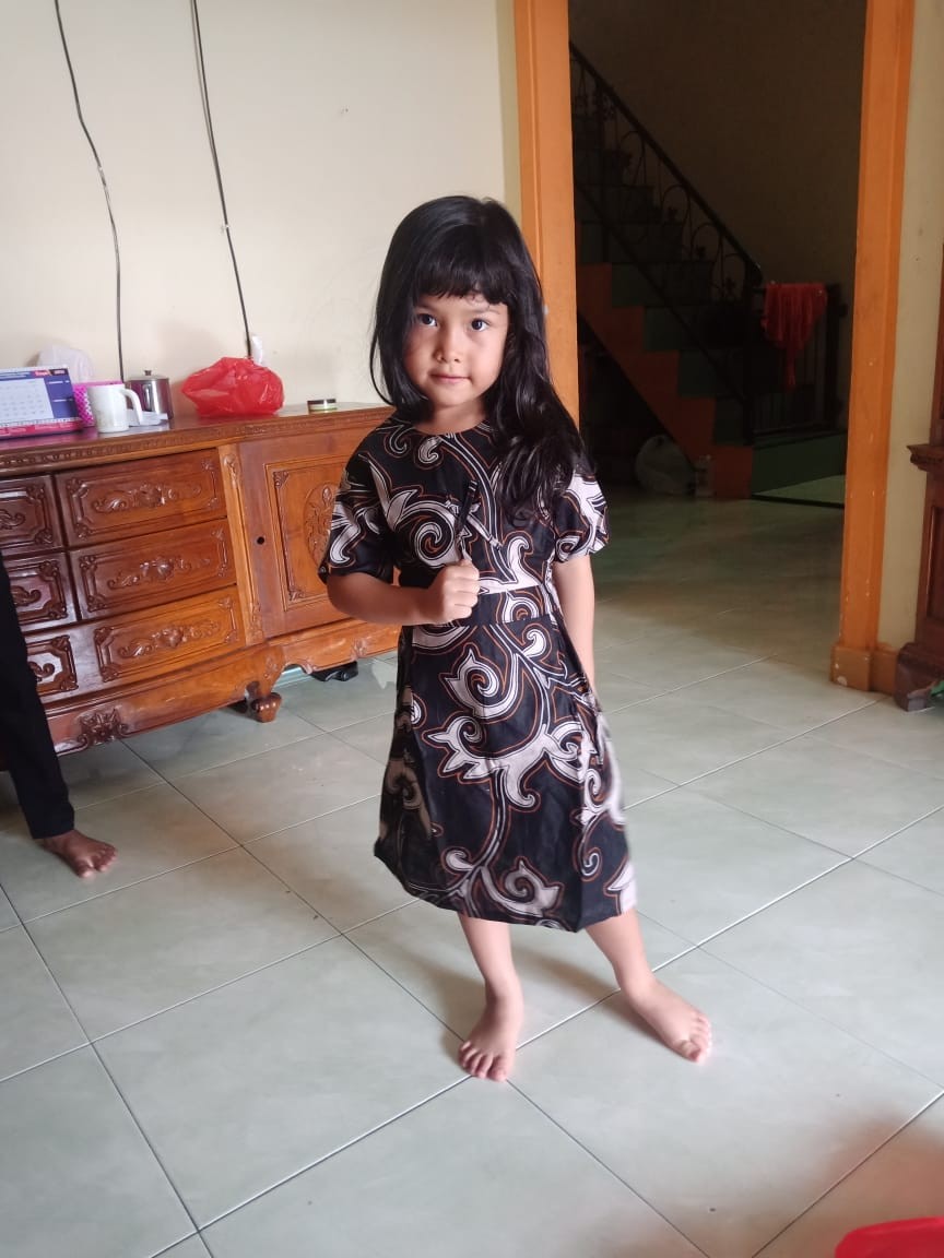 Dress Batik Anak Perempuan Umur 2-10 Tahun - Motif Batik Bervariasi - Batik Anak Harga Ecer