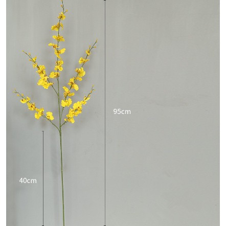 95 cm Bunga Buatan Menari Anggrek Oncidium Phalaenopsis Bunga Palsu Dekorasi Meja Rumah-1