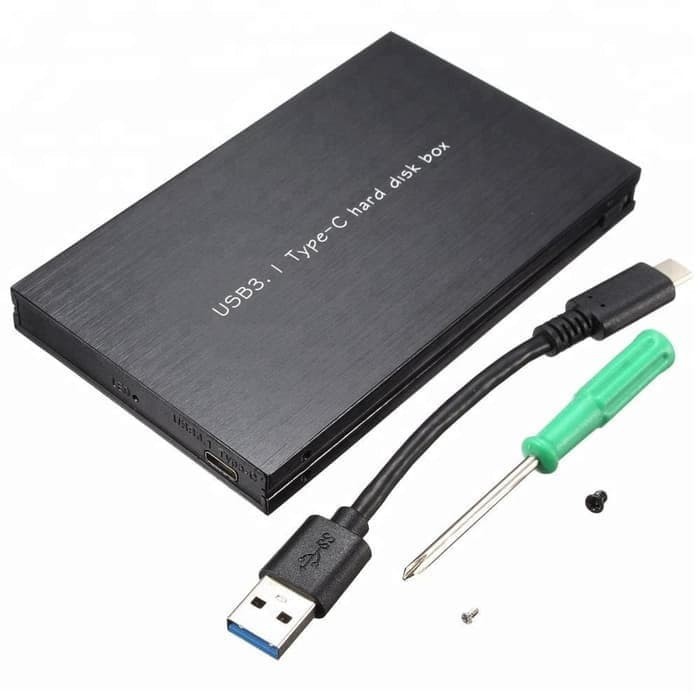 Case Hardisk USB3.1 Type C To SATA III 2.5&quot; inch HDD/SSD Aluminium Box 3.1