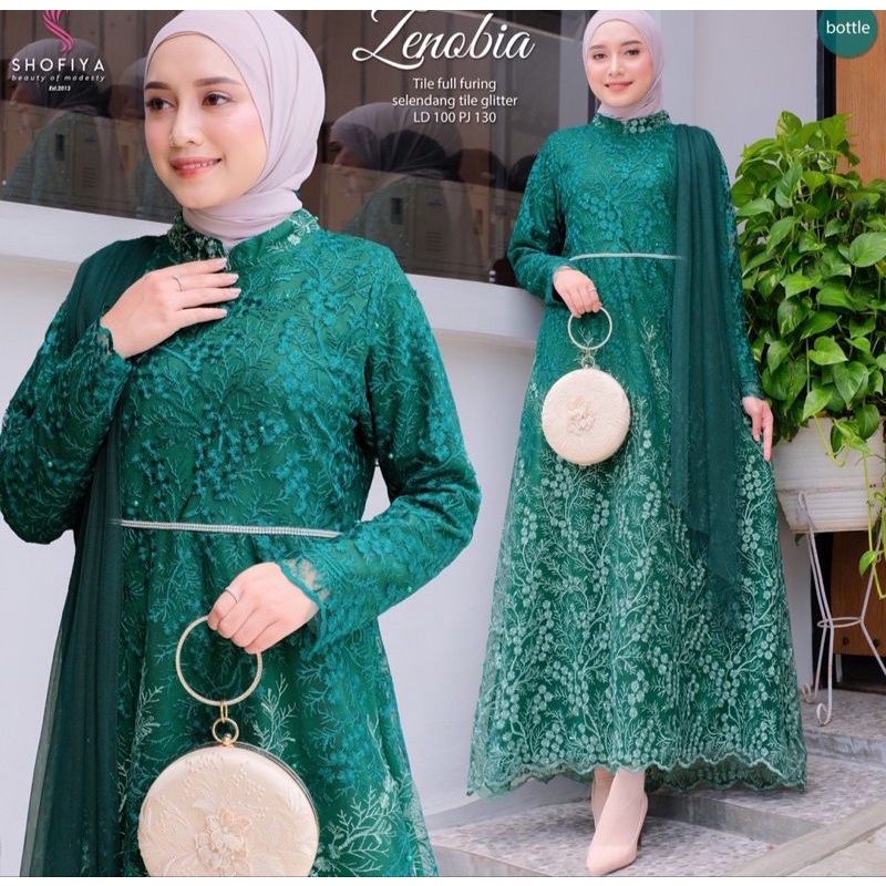 GAMIS KONDANGAN BRUKLAT VIRAL ZENOBIA LD 100 ORIGINAL SHOFIA