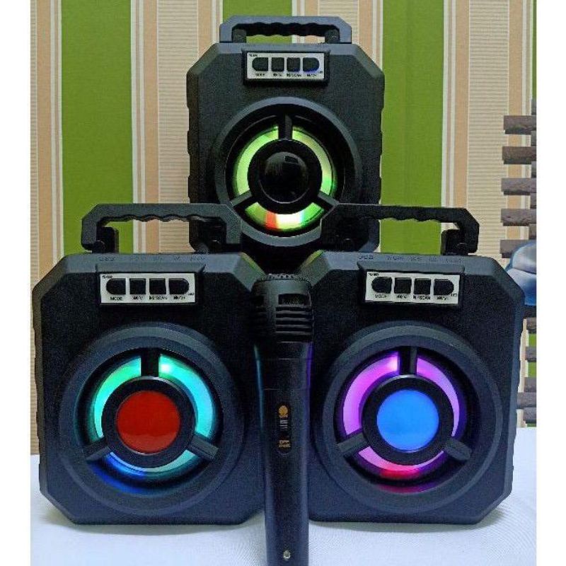 Speaker Bluetooth karaoke YD 669 free Microphone Speaker Termurah