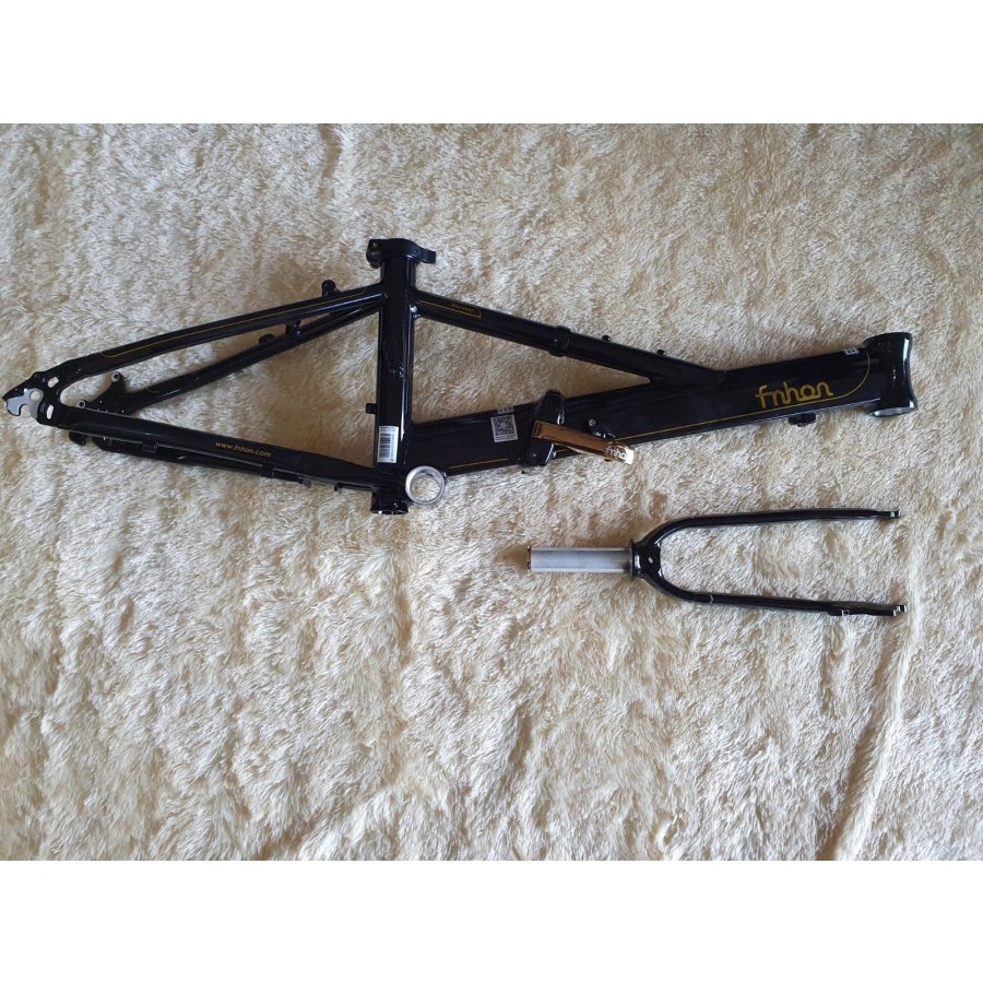 Frame set Fnhon Monsoon Black Gold Hitam Emas Discbrake 20 22 inch not U brake