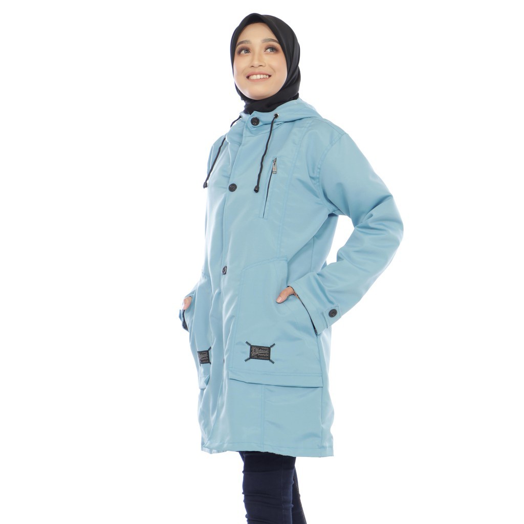 Jaket Parka Wanita Louwie Muslimah Hijaber Hoodie Syari A016