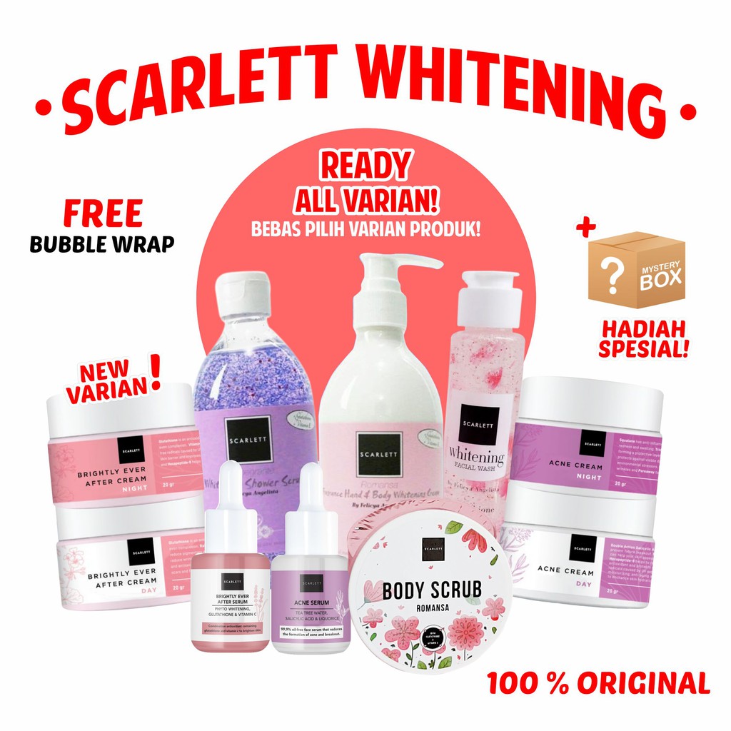 Scarlett Whitening [COD Lgsg Kirim] Paket Lengkap Scarlet Original