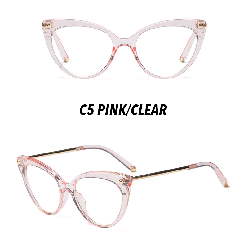 (YUZHU) COD Kacamataminus 0°~-400° Retro Mata Kucing Wanita Eyeglasses Anti Blue Eyeglasses