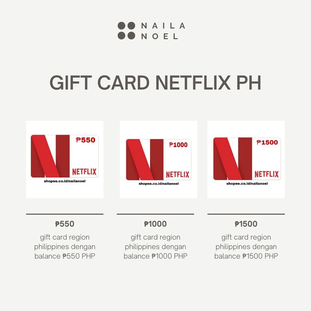 Netflix Gift Card Philippines / PH Shopee Indonesia