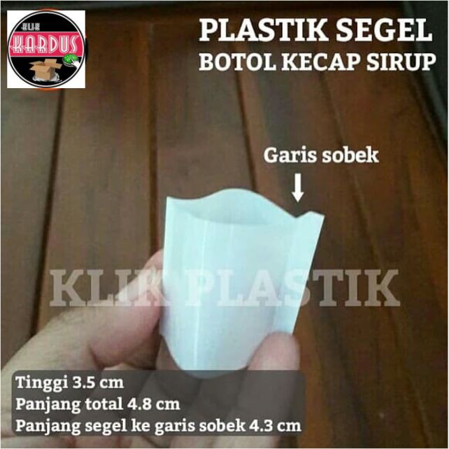 300 PCS PLASTIK SEGEL PUTIH BOTOL KECAP SIRUP / PLASTIK SHRINK BUNGKUS