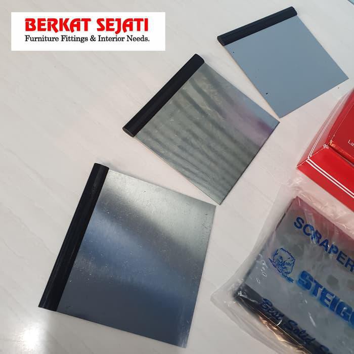 KAPE SCRAPER SET Skrap Plat Besi Baja Perata Lem Dempul Kompon NON NUG LARGE