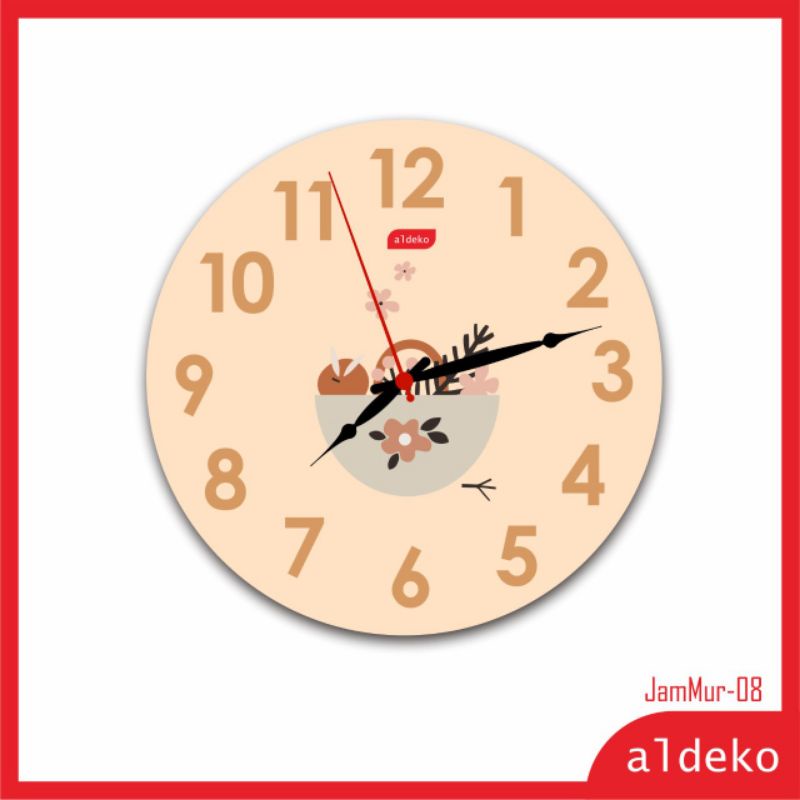 jam dinding - shabby chic/wall clock dengan desain unik Jam Termurah Se Indonesia - JamMur-JamMur-08