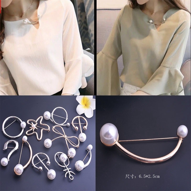 INDOMINI MUTIARA BROS KOREA BERLIAN / BROS PIN PEARL / BROOCH MUTIARA WANITA AKSESORIS FASHION A026-1