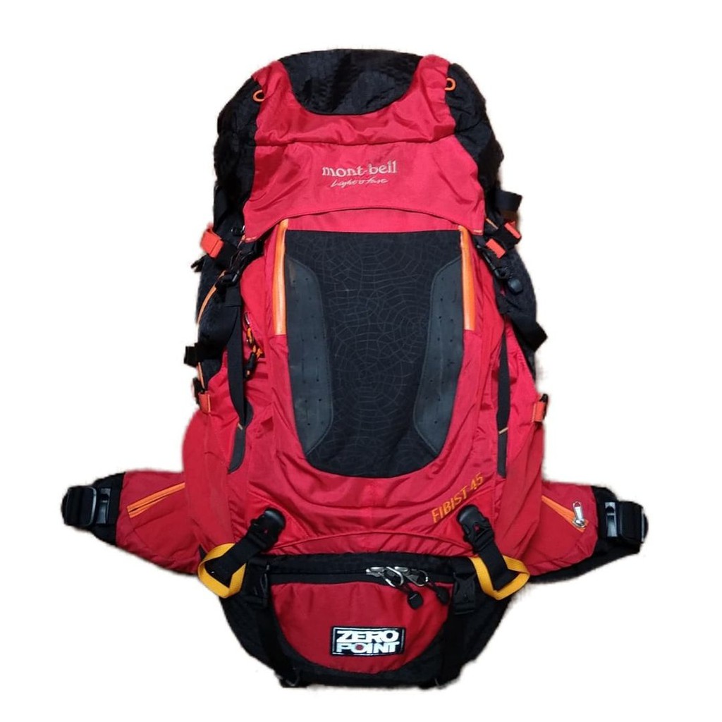 TAS CARRIER GUNUNG MONTBELL ZERO POINT FIBIST 45 LITER DAYPACK OUTDOOR MURAH IMPORT VINTAGE UNISEX