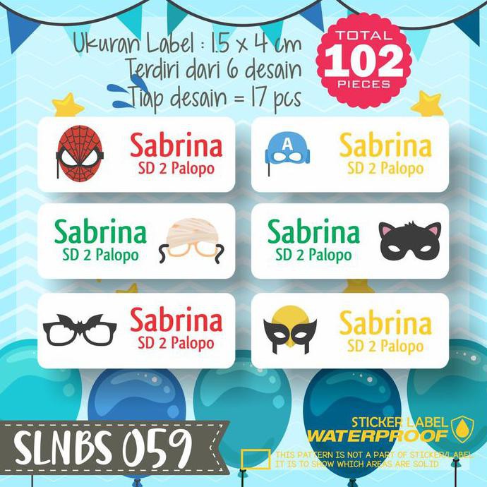 

[[BISA COD]] SLNBS-059 stiker label nama anak kartun sticker anti air robot mobil TERBATAS Kode 1040