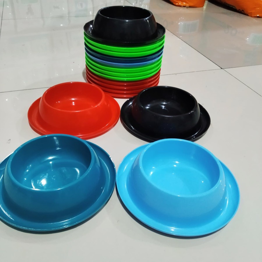 tempat makan minum single cat / dog warna warni murah anti semut