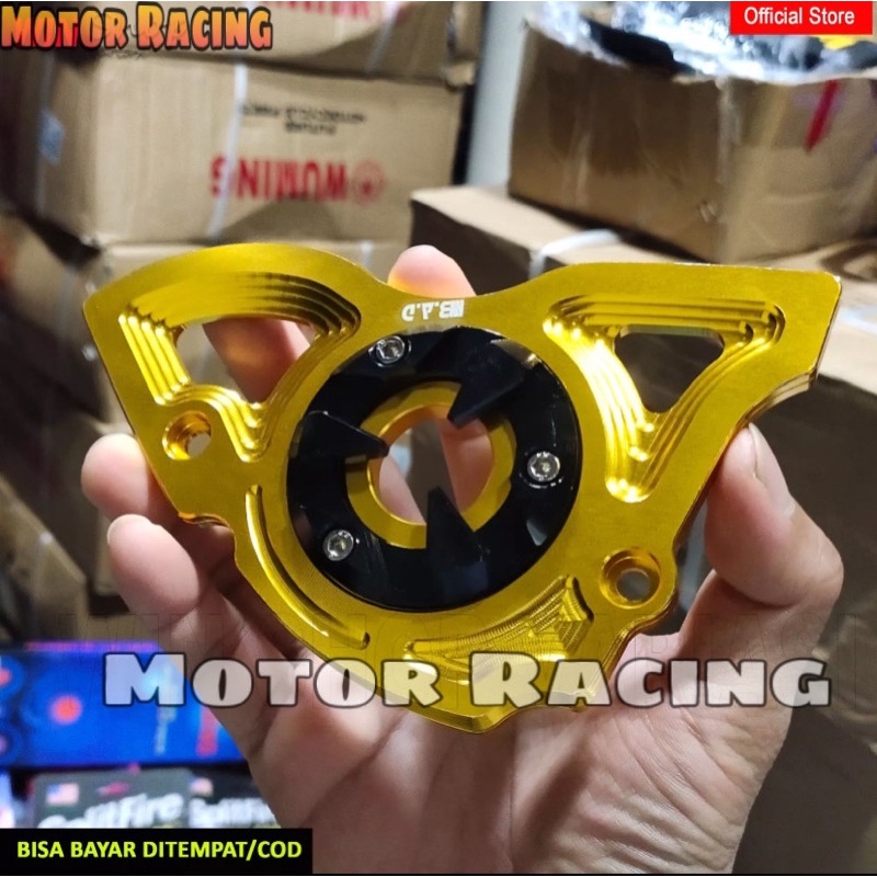 COVER GEAR DEPAN TUTUP GEAR DEPAN VIXION R15 XABRE MX KING FULL CNC - GOLD