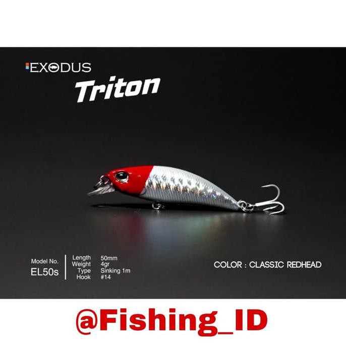 PR00M00 Exodus Triton Color Classic Redhead Ultralight lure MURAH