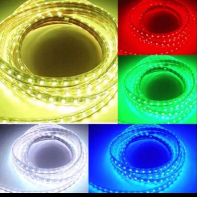 Led Strip Lampu Selang Kotak 5050 + Socket Adaptor 10 Meter