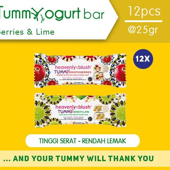 

Yogurt Heavenly Blush Tummy Bar Berries dan Lime 12 Pcs x 25Gr ア