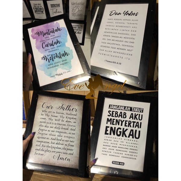 Bibble Wall Decor | Dekorasi Dinding Ayat Alkitab Hiasan Dinding Kristen Katolik