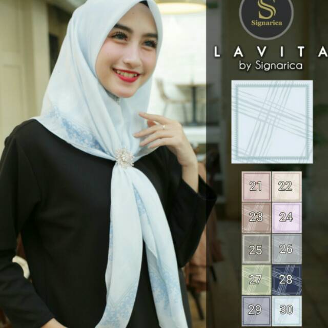 Segiempat LAVITA by SIGNARICA Voile Katun Hijab Jilbab Scarf Muslimah Square