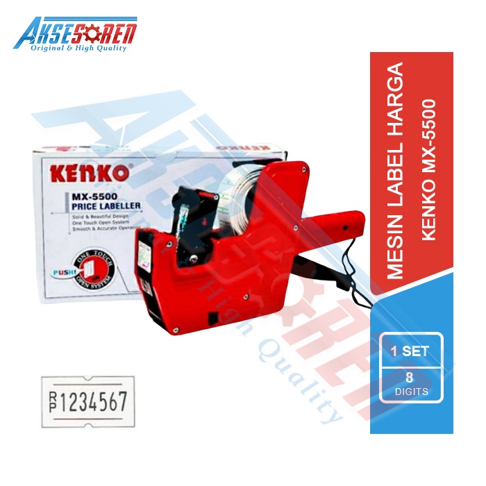 

MESIN LABEL HARGA KENKO [MX-5500] / ALAT CETAK 1 LINE BARIS / PRINT PRICE LABELING MACHINE / ALAT MEMBUAT HARGA TOKO 8 DIGITS