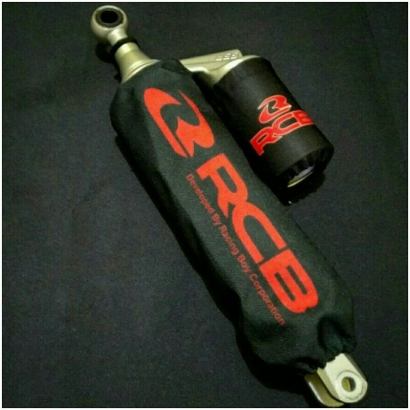 COVER TABUNG &amp; SARUNG SHOCK ( SET ) PELINDUNG SHOCK BELAKANG , Logo O, RCB, YSS, KTC racing,WP.