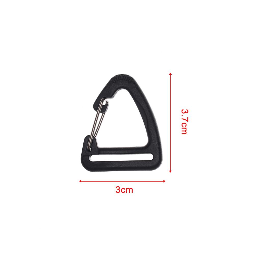 Nanas 2/5pcs Segitiga Carabiner Camping Hiking Ransel Aksesoris Paduan Plastik Gantungan Kunci Sabuk Gesper