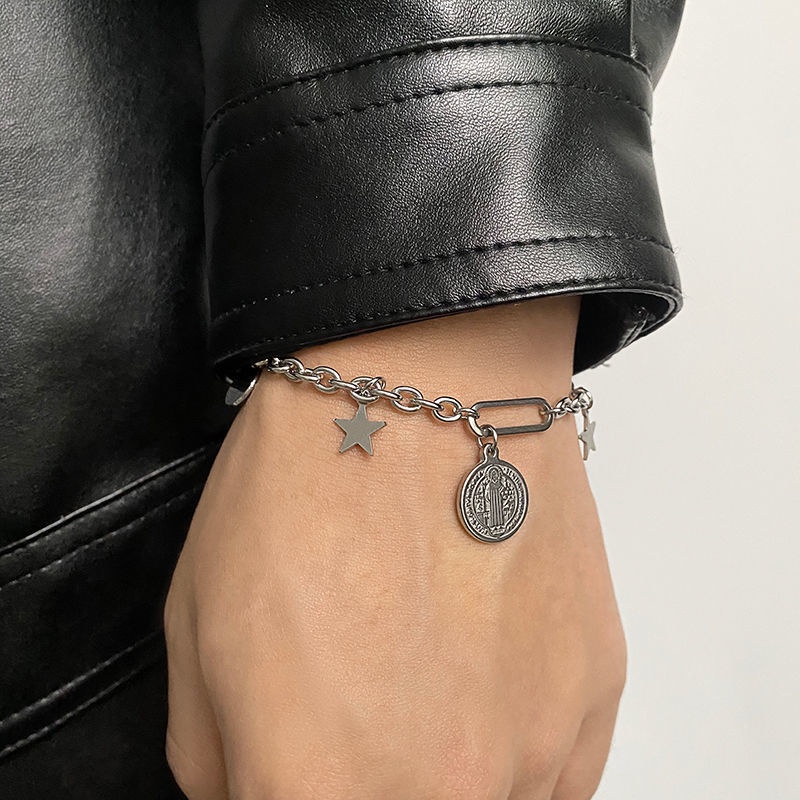 Titanium baja tidak memudar XINGX bulat Gelang pria in Trendi special interest desain gelang hip hop